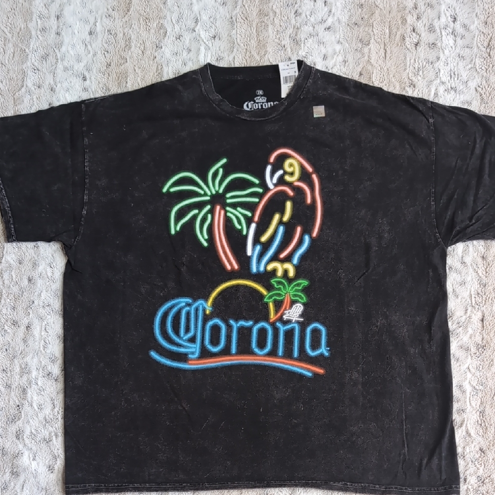 Corona Neon Tropical Parrot T-Shirt